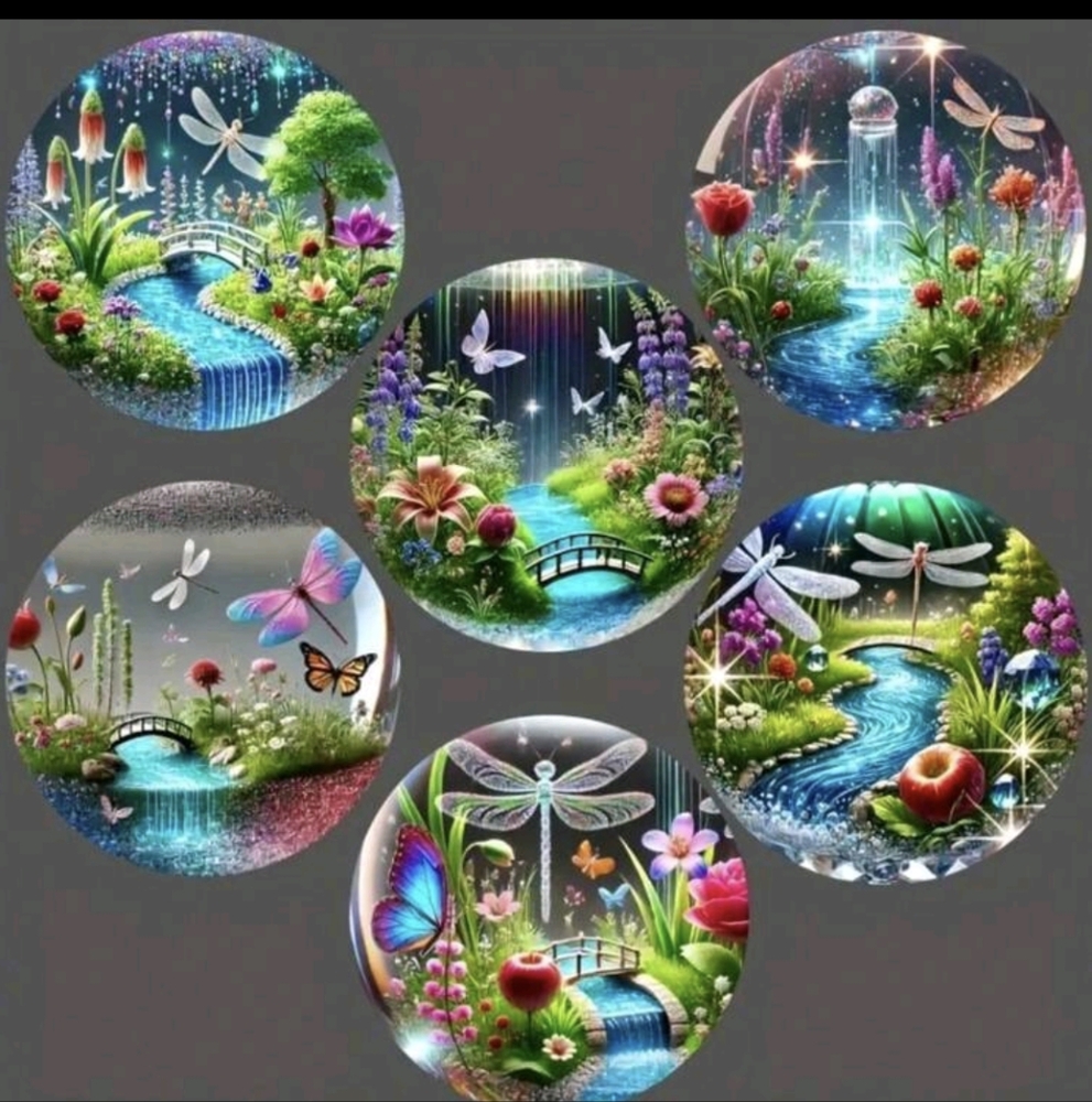 Nature-Themed Wood Coasters Set Of 6 - Picture 2 of 4